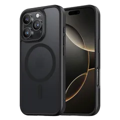 NIMASO iPhone 16 Pro 用 ケース MagSafe対応 スマホケース マグセーフ カバー 滑り止め マット仕上げ 全面保護 いPhone16 Pro 耐衝撃 米軍MIL規格取得 ワイヤレス充電 ストラップホール付き 携帯スマホケース アイ 1