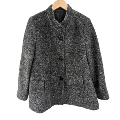 RE258 noa-ge  ノアージュ　ミドル丈コート　モヘヤ　ウール混　グレー　レディース　Mサイズ