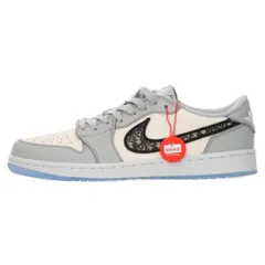 NIKE (ナイキ) ×ディオール エアジョーダン1ロー ウルフグレー ローカットスニーカー グレー CN8608-002 US9.5/27.5cmのサムネイル