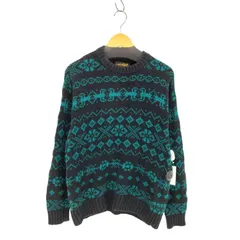 エディーバウアー Eddie Bauer 70-80s UK製 ノルディック柄 コットンニット セーター メンズ  L