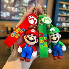 スーパーマリオ　マリオルイージ2個セット　マスコットキーホルダーストラップ付き