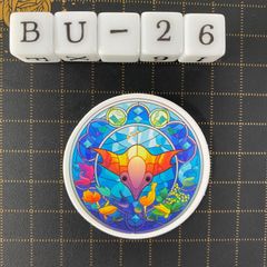 방수 스티커 오징어 해양 생물 스테인드 글라스 풍 BU-26