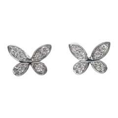 Graff グラフ風　蝶々デザインのクリスタルピアス　高品質 GRAFF グラフ】20代女性に絶対オススメ！バタフライを解説