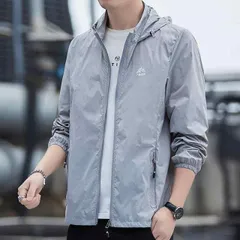 種類12：L 20/C：デニムブルー メンズ ファッション 服 用 オシャレ シンプル 大人 かっこいい ストリート 夏コーデ トップス  日焼け防止 紫外線対策 薄手 カジュアル ウィンドブレーカー ジャケット 