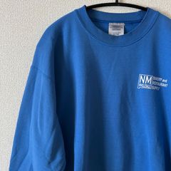 企業ロゴ ワンポイント プリント スウェット BLUE M