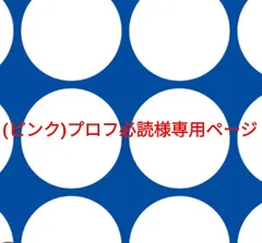 (ピンク)プロフ必読様専用ページです。