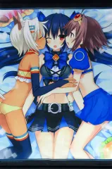 【中古】タペストリー [単品] ノワール＆エステル＆モルー B2タペストリー 「Switchソフト 超女神信仰 ノワール 激神ブラックハート 電撃スペシャルパック」 同梱特典