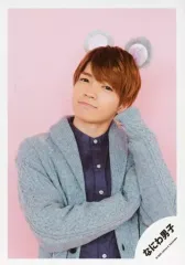 【中古】生写真(ジャニーズ) なにわ男子/西畑大吾/上半身・衣装グレー・紫・耳付カチューシャ・左手グー・右手左腕・背景ピンク/Greeting Photo ～ニューイヤーVer.～/公式生写真