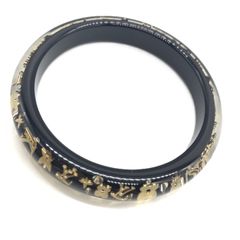 ルイ・ヴィトン ブレスレット バングル ブラスレ・アンクルージョン レジン スワロフスキー ノワール(黒) M65300 LOUIS VUITTON Aランク 中古