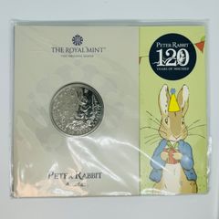 【£5】イギリス王立造幣局発行 2022年 エリザベス2世 ピーターラビット 出版120周年 記念 BU 白銅貨 コイン アンティーク