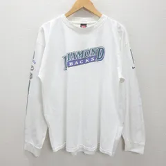 H■90s■ナイキ/NIKE MLB アリゾナ ダイアモンドバックス ロングスリーブTシャツ【L】白/MENS■26【中古】