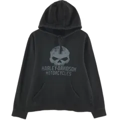 古着 ハーレーダビッドソン Harley-Davidson ドクロ柄 スカル柄 スウェットプルオーバーパーカー メンズL相当/eaa534637