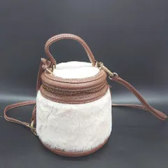 ◇ ⊇ ZARA ザラ フェイクファー ミニサイズ 2way ミニショルダーバッグ アイボリー系 レディース E  【1507280013458】