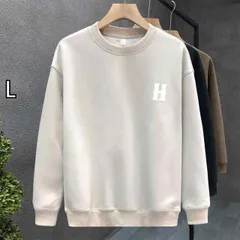 [L]秋冬 コーデ メンズ  服 シンプル ファッション オシャレ 大人 かっこいい 大きいサイズ ストリート 紳士服 ラウンドネック スウェットシャツ 長袖 ストリート トップス ベース レイヤー シャツ