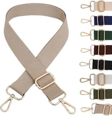 アリス Hi-Craft ショルダーベルト ショルダーストラップ バッグ用 太め 肩掛けベルト 紐 単品 ショルダーバッグ ベルトのみ 無地(ベージュ)