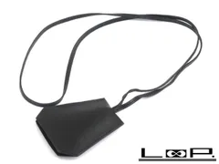 ■美品■ エルメス クロシェット クローシュ ネックレス レザー ブラック 【45837】のサムネイル