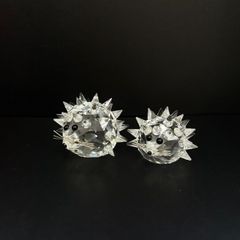 スワロフスキー SWAROVSKI ハリネズミ オブジェ 置物 フィギュリン　クリスタルガラス　ガラス　セット販売