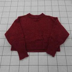 ◇ ⊇ Discoat ディスコート ミックスカラー 長袖 ニット セーター サイズM レッド系 レディース E  【1508270013953】