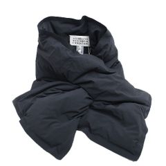 美品/Maison Margiela10/大判ストール/マフラー/黒白柄/ 最高 メンズ ブラック ストール マフラー メゾンマルジェラ