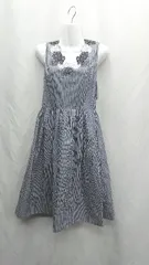 ◇ ⊂◎●未使用● MERCURYDUO ストライプ柄 ノースリーブ ひざ丈 ワンピース サイズM ブルー系 レディース E  【1410290000694】