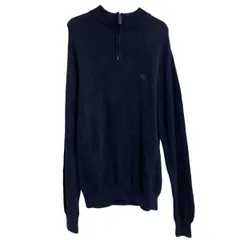 chaps コットンニット セーター L ネイビー チャップス ハーフジップ 古着卸 アメリカ仕入 a611-7838