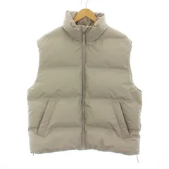 エイチ&エム H&M 中綿ベスト ナイロン ジップアップ XL ライトグレー /YM