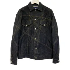 JUNYA WATANABE MAN ジュンヤワタナベ 国内正規 24SS パッチワークデニムジャケット ステッチ Gジャン WM-J012 定価165000円 INDIGO インディゴ S