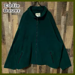 グリーン フリース ジャケット 2XL エディーバウアー メンズ 古着 長袖