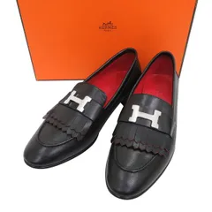 R♥さま専用　（美品）HERMES モカシン（ロワイヤル）黒　36.5 HERMES 【美品 サイズ36.5】HERMES エルメス モカシン