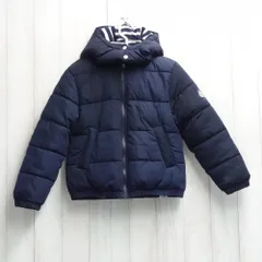 古着　PETIT BATEAU 中綿 ジャケット ネイビー 8ans/128cm