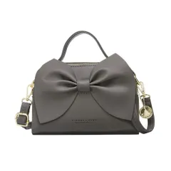 ☆ グレー ☆ ショルダーバッグ リボン 2way ショルダーバッグ リボン レディース リボンバッグ バッグ バック 2way ハンドバッグ ショルダー 肩掛け 肩かけ 斜め掛け 斜めがけ ボックス型 オシャレ おしゃれ かわいい 可愛い 子供 女の子 大人