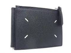 ■新品同様■ Maison Margiela メゾン マルジェラ レザー 二つ折り 財布 ウォレット 札ばさみ マネークリップ ブラック系 AV9000 のサムネイル
