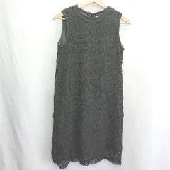 ◇ ⊂ Iatelier du savon アトリエドゥサボン 裏地あり ひざ丈 ワンピース サイズF ブラック レディース E  【1501160004116】のサムネイル