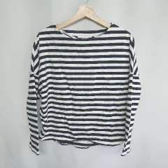 ◇ SENSE OF PLACE ボーダー柄 長袖 ロンＴ サイズFree ネイビー ホワイト レディース E  【1407020014694】
