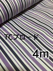 4mTCブロード　ハギレ　生地　ボーダー