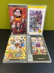 【中古】PSPソフト 4本セット（俺の屍を越えてゆけ / 戦国BASARA バトルヒーローズ / ドラゴンクエスト＆ファイナルファンタジー in いただきストリートポータブル / アイルーでパズルー）★「管理No.F11299」