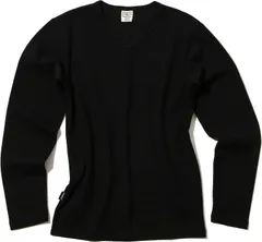 AVIREX 《DAILY》RIB L/S V-NECK T-SHIRT ブラック / リブ 長袖 ブイネック Tシャツ デイリーウェア Vネック 黒 BLACK ロングスリーブ アヴィレックス アビレックス