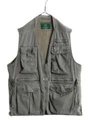 【お得なクーポン配布中!】 90s オービス サファリ ベスト メンズ M / オールド 旧タグ ORVIS アウトドア 重ね着 フィッシング ハンティング 多ポケット 前開き カーキのサムネイル