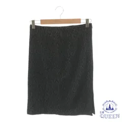 ☆美品☆ ボトムス スカート シンプル ミニ タイト レディース ブラック 総柄 61-89 901-6214 送料無料 古着