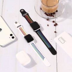 Apple Watch ホールデザイン シリコン ベルト 42/44/45 スポーツ アウトドア ランニング 通気性抜群 日常使いから運動時まで 穴あき オシャレ バンド ラバーバンド  在庫限り マリンレジャー
