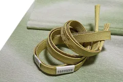 帯締め 帯揚げ セット 丹後ちりめん 正絹 渋緑 花 ぼかし 並尺 フォーマル おしゃれ 日本製 帯締め帯揚げセット 着物 和装 No.8-0507