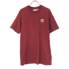 アディダス トレフォイルロゴ バックプリント 半袖 Tシャツ M レッド系 adidas メンズ