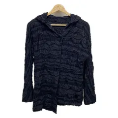 極美品♪芽風 メフウ シアーチュニックブラウス シルク混 黒