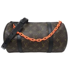 美品 LOUIS VUITTON ルイヴィトン ミニポロション モノグラム ソーラーレイ ショルダーバッグ M44479 ブラウン×オレンジ メンズ レディース 古着 中古 USED