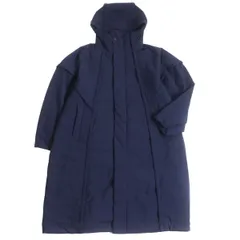 極美品□22AW オムプリッセ イッセイミヤケ EDGE COAT フーデッド フライフロント WZIP 中綿入り エッジコート/デザインコート 紺 3 正規品のサムネイル
