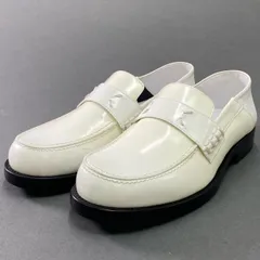 3c10 Maison Margiela メゾンマルジェラ ステッチ コインローファー 36 ホワイト レザー シューズ 革靴 イタリア製のサムネイル