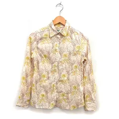 ポール＆ジョー PAUL&JOE ステンカラー シャツ ブラウス 透け感 コットン 綿 ボタニカル柄 長袖 1 ベージュ /NT3のサムネイル