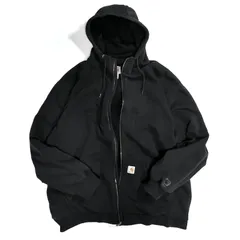 Carhartt カーハート サーマルライニング ジップアップ スウェット パーカー 2XL TALL ブラック 黒 レインディフェンダー ヘビーウェイト ダブルフェイス フード フーディー RAIN DEFENDER BLACK US企画 p25083334