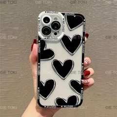 愛の心-iPhone用の柔らかく透明な電話ケース iPhone 15 16 pro max 14 13 12 11 pro max xr x xs max 7 8 15 plus se 2020