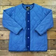 GO SLOW CARAVAN / ゴースローキャラバン キルティングジャケット ナイロン サイズ３ ブルー 380254 中綿 アウトドア USED